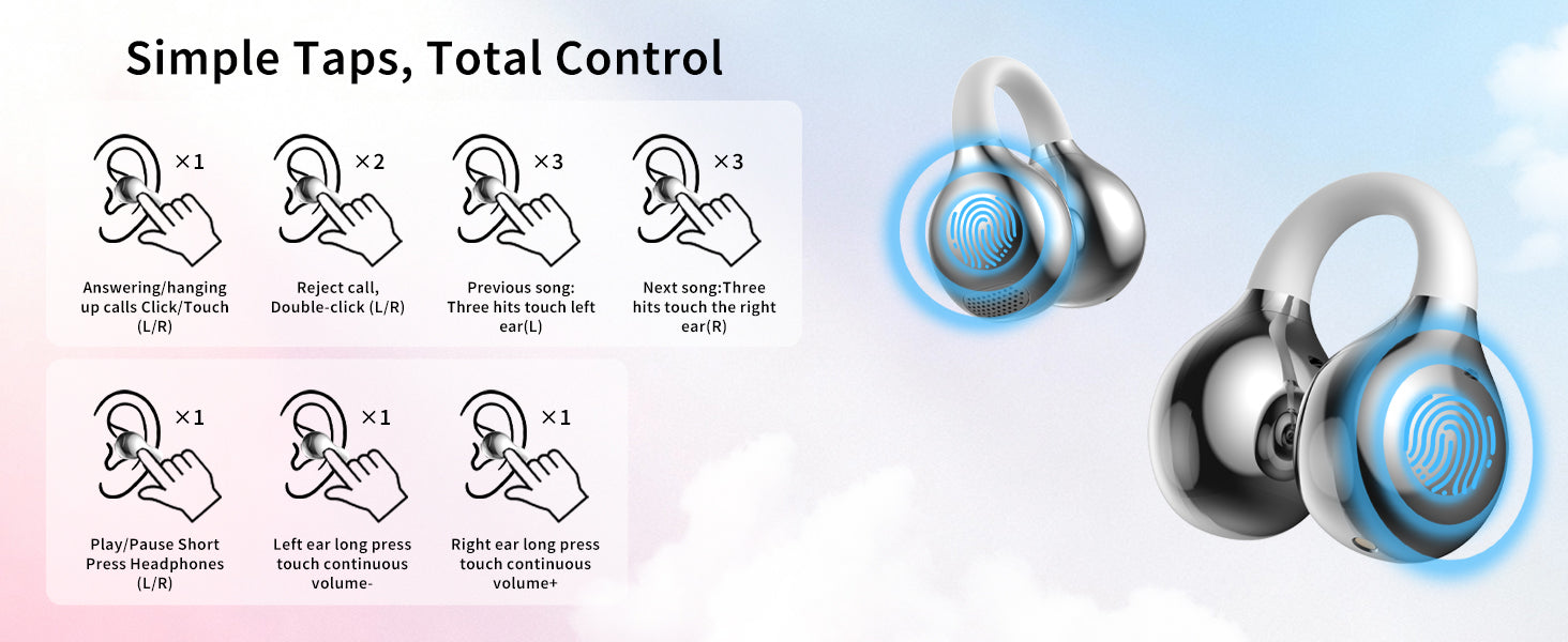 SayRose Crescent Diamond Quilted Wireless Earbuds RJ-65