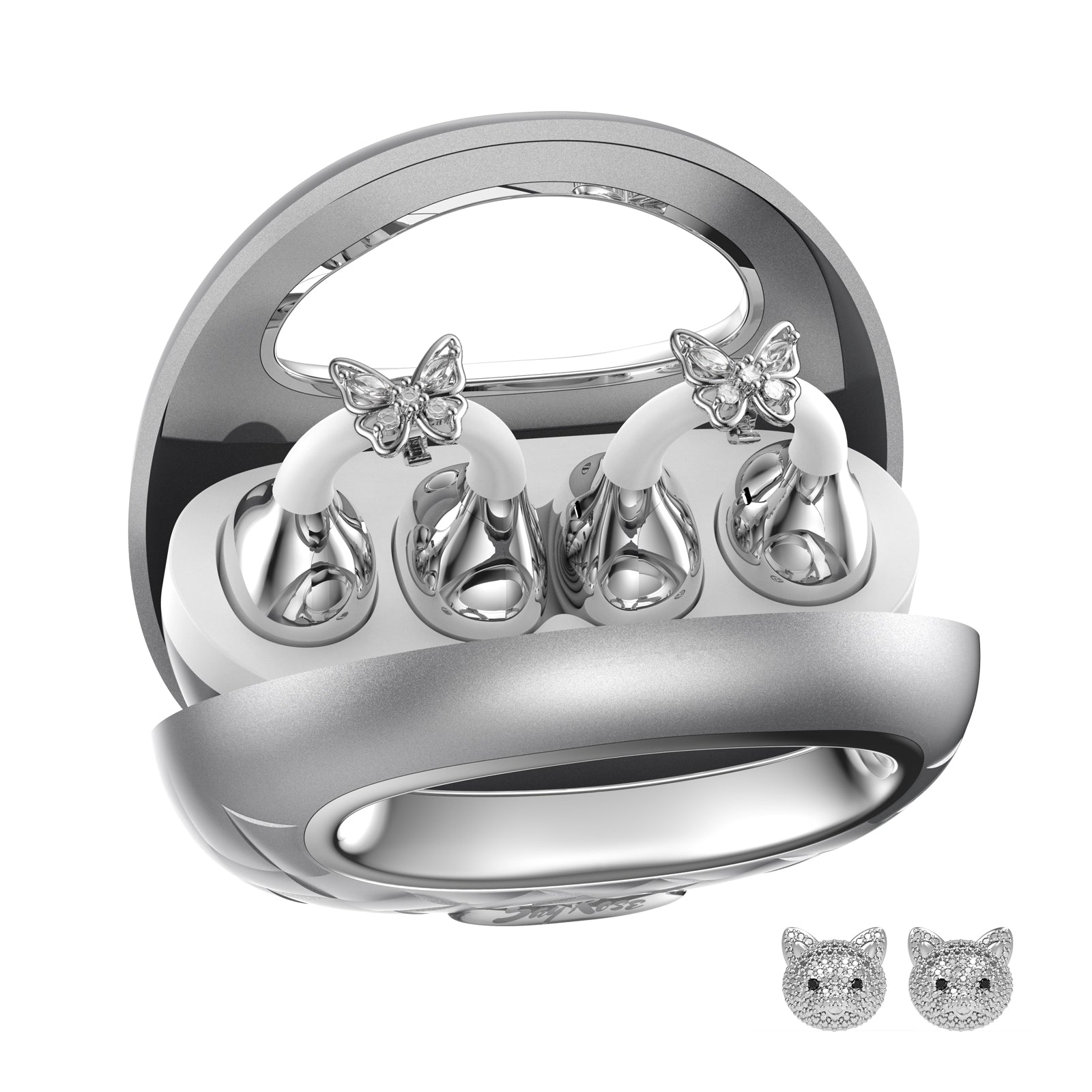 SayRose Crescent Diamond Quilted Wireless Earbuds RJ-65