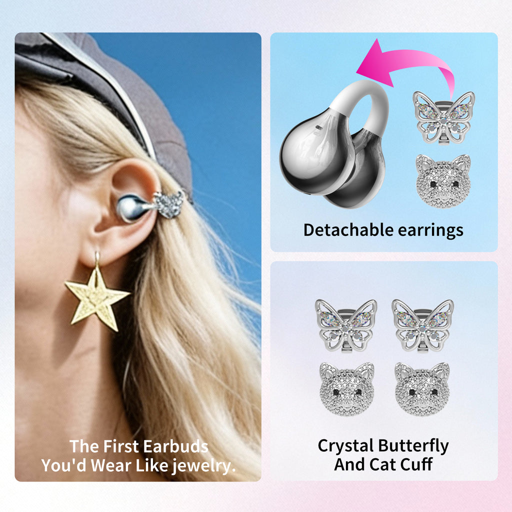 SayRose Crescent Diamond Quilted Wireless Earbuds RJ-65