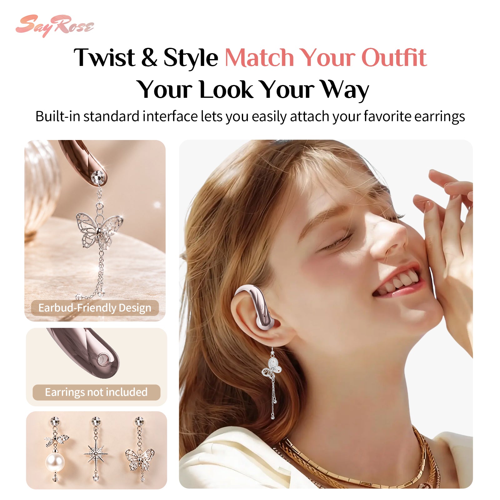SayRose Handbag Wireless Sports Earphones RJ-68