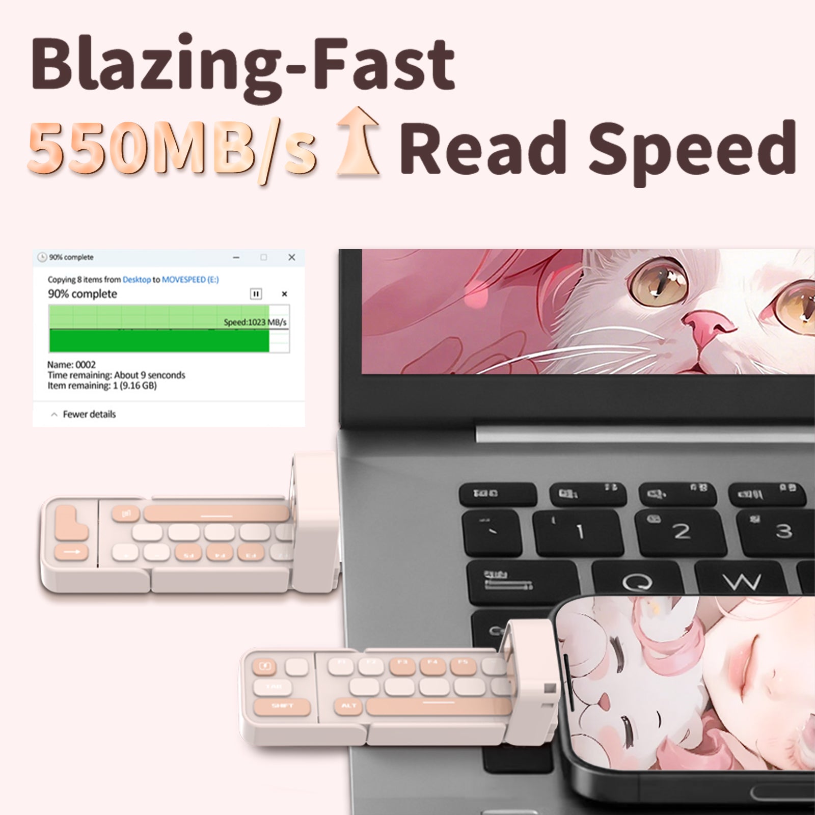 SayRose Mini Keyboard Solid State Flash Drive-UB02