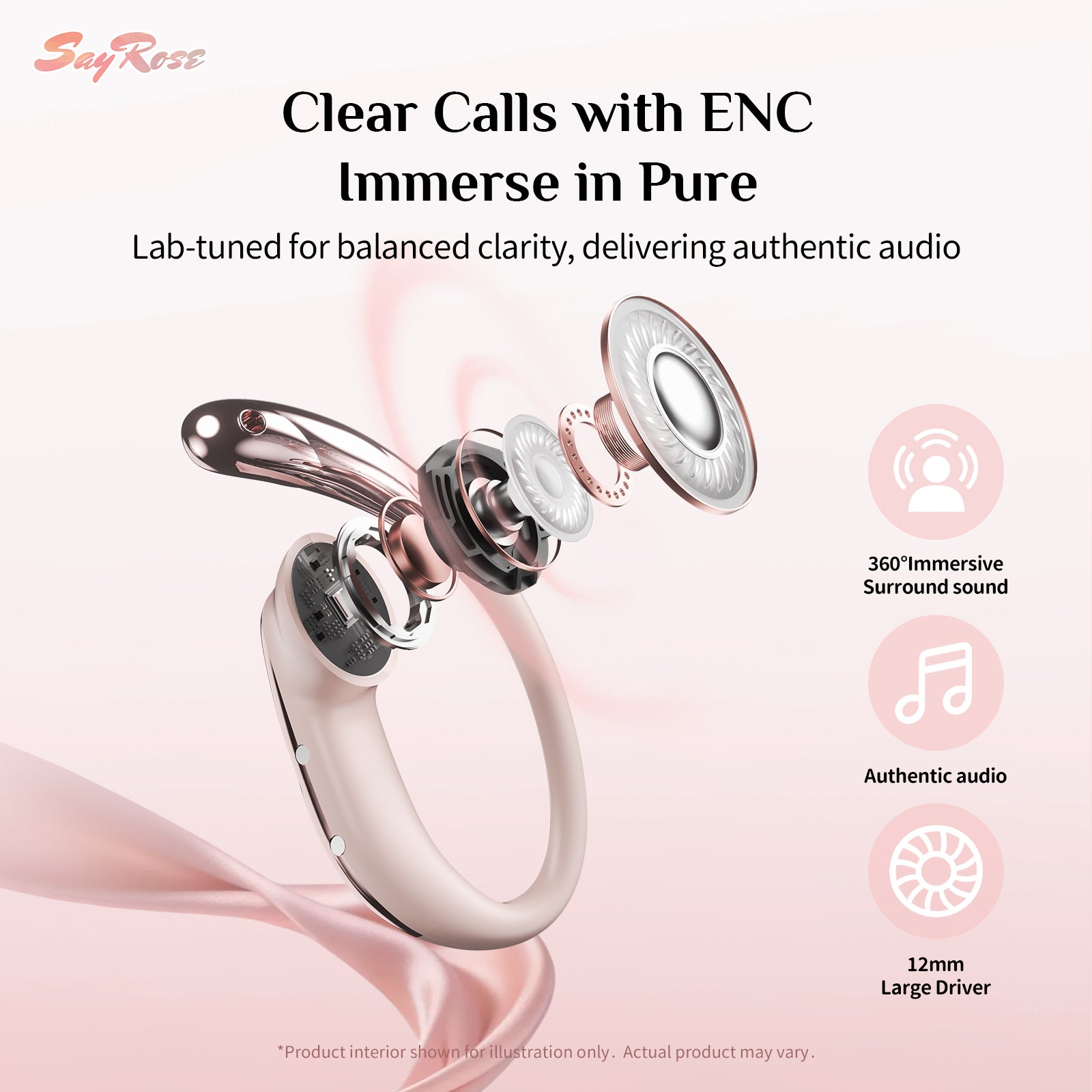 SayRose Handbag Wireless Sports Earphones RJ-68