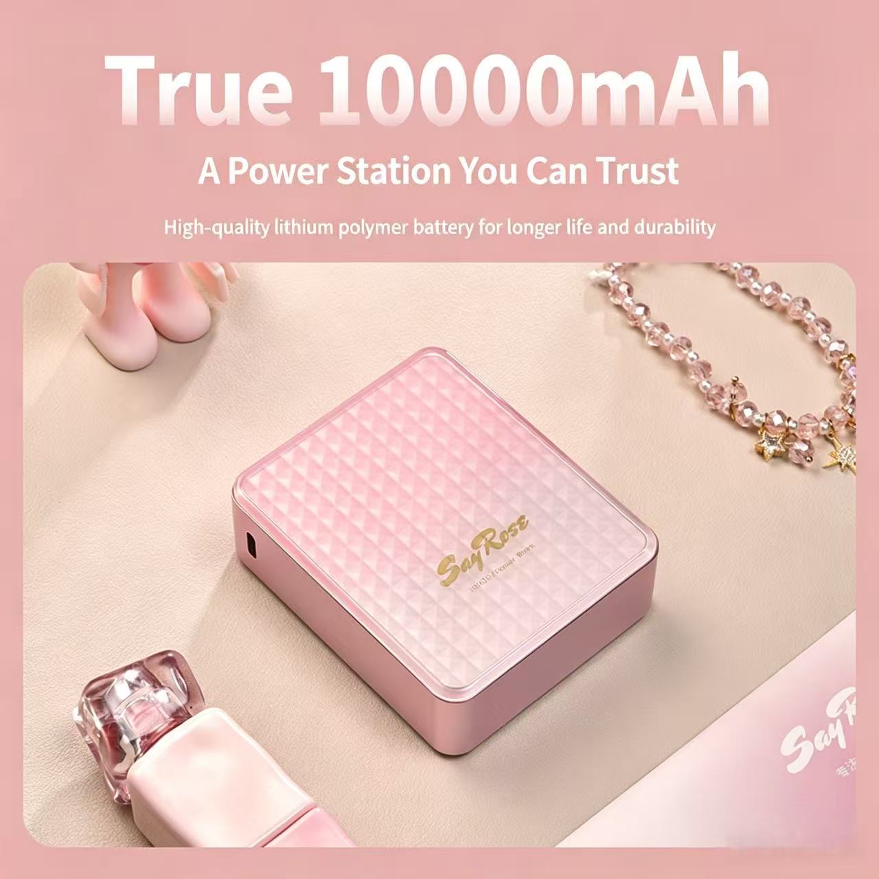 SayRose Crimson Glaze 10000mAh Wireless Power Bank YD-88