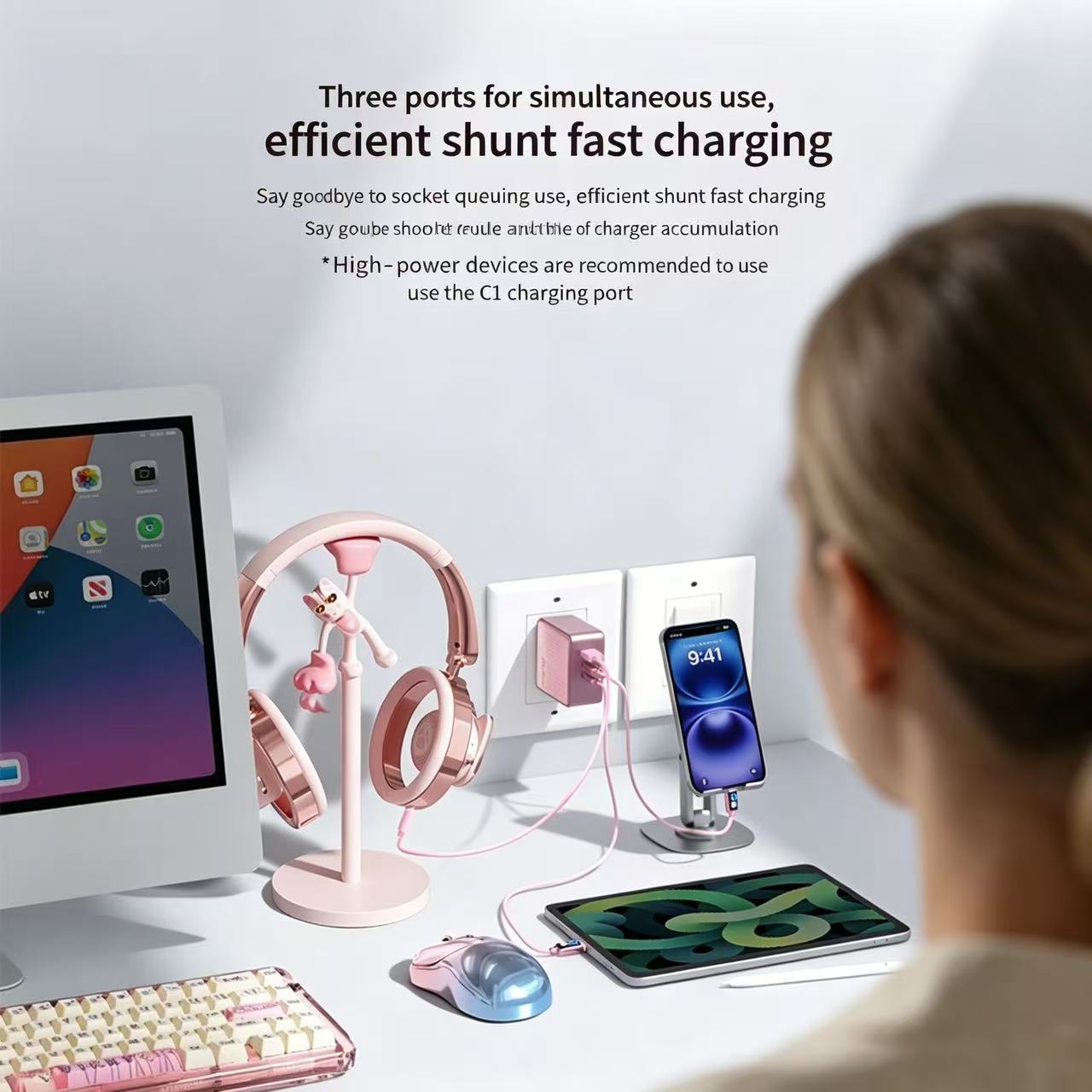 SayRose Crimson Glaze Gallium Nitride Charger CD-87