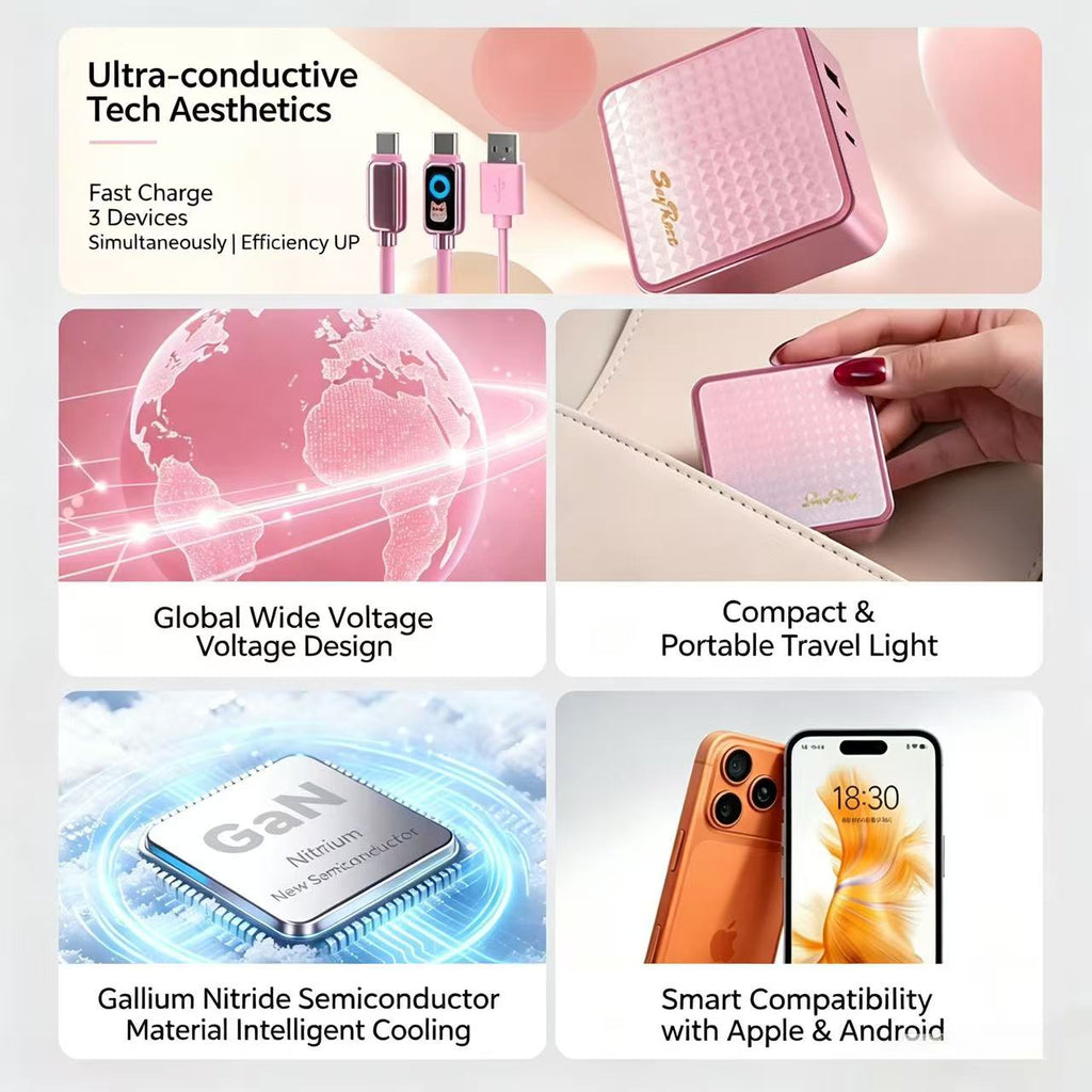 SayRose Crimson Glaze Gallium Nitride Charger CD-87
