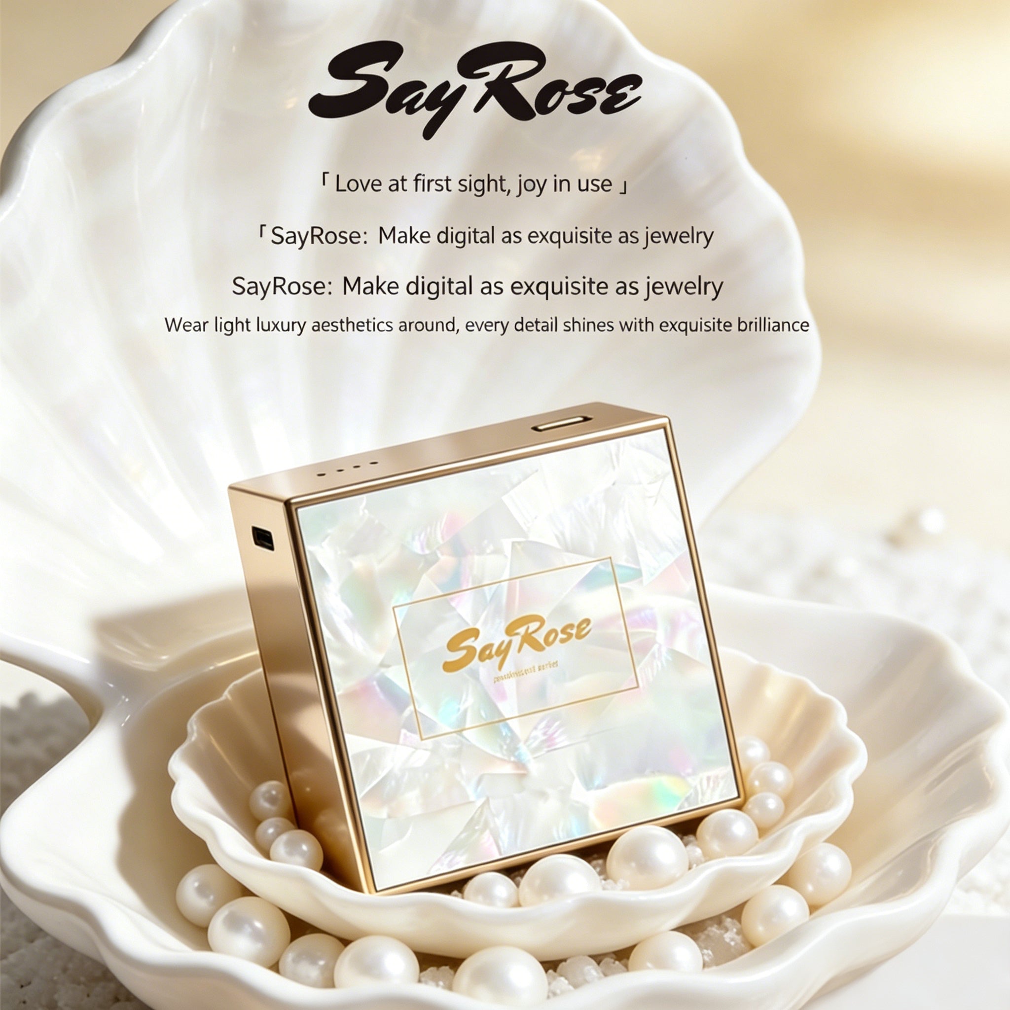 SayRose YD-99 Pearlescent 10000mAh Wireless Charging Power Bank Portable Charger