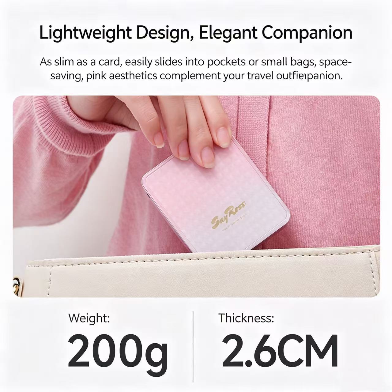 SayRose Crimson Glaze 10000mAh Wireless Power Bank YD-88