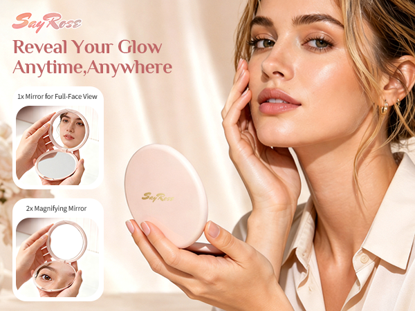 SayRose Round Compact Double-Sided Mirror ZB-12