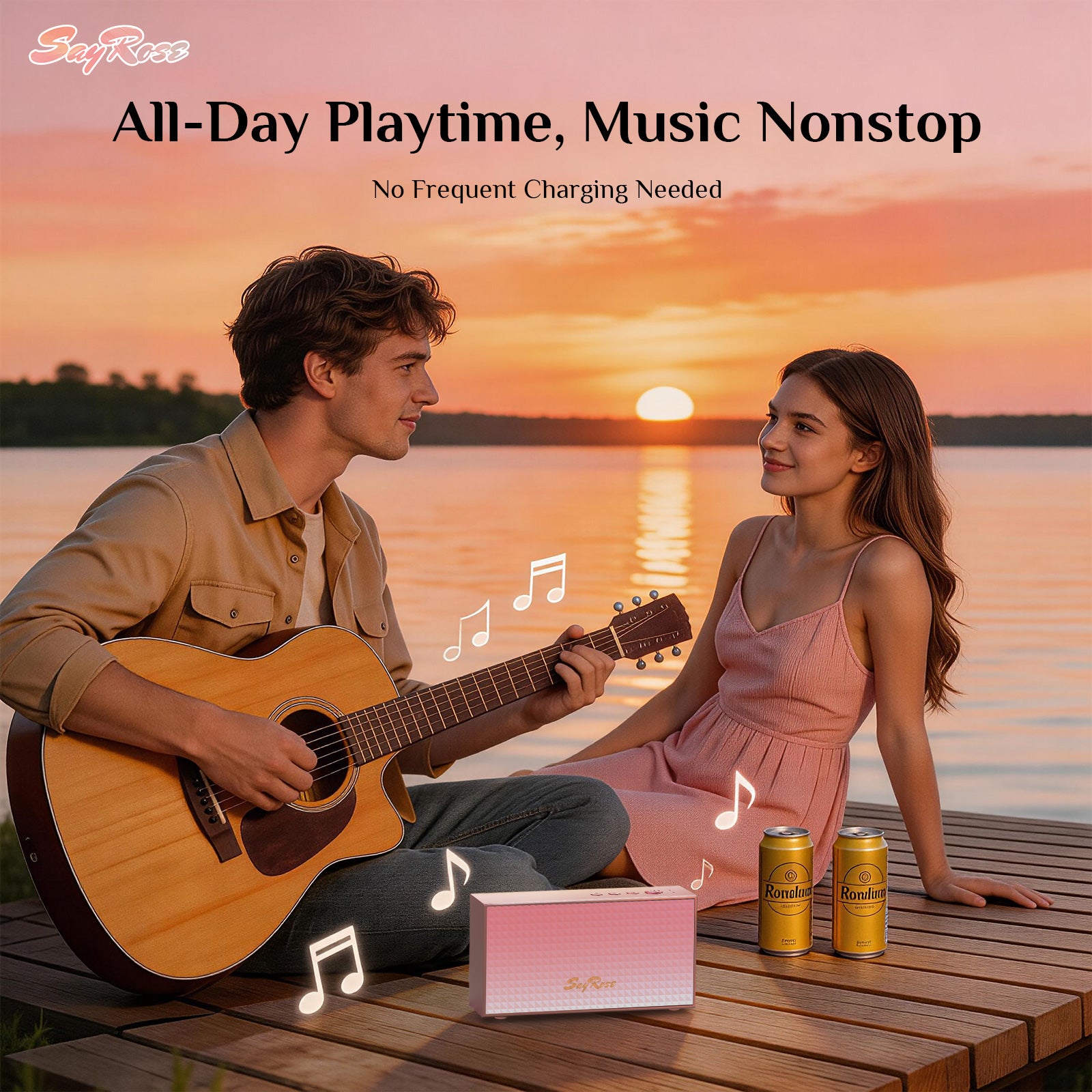SayRose Wireless Speaker Soft Pink Gradient YX-85