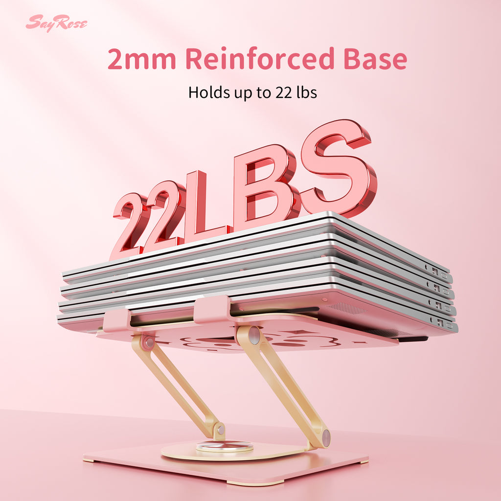 SayRose Cute Paws Adjustable Laptop Stand with 360 Rotating Base
