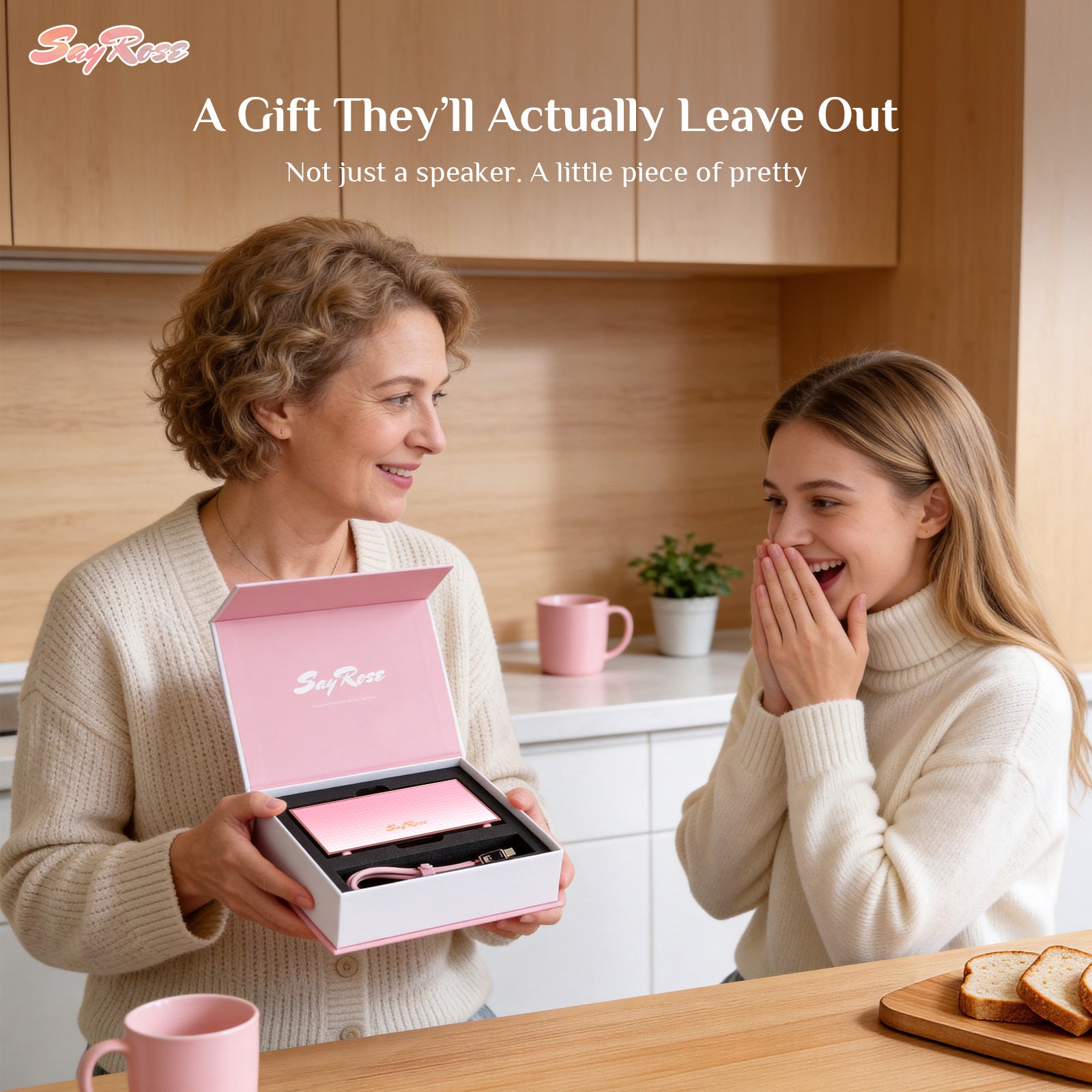 SayRose Wireless Speaker Soft Pink Gradient YX-85